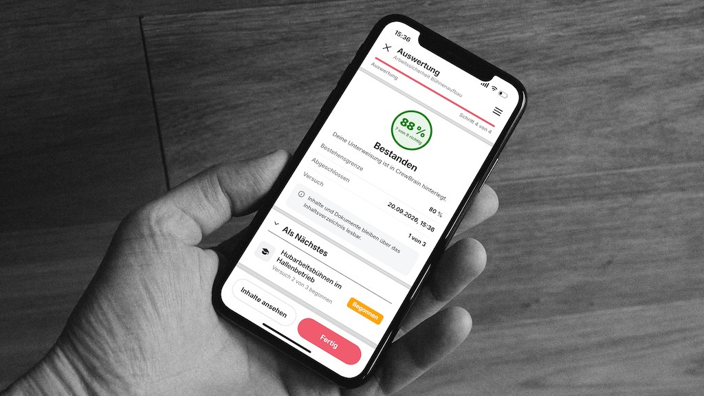 Zur News: CrewBrain bringt Schulungen mit Lernkontrolle in die Personalplanung